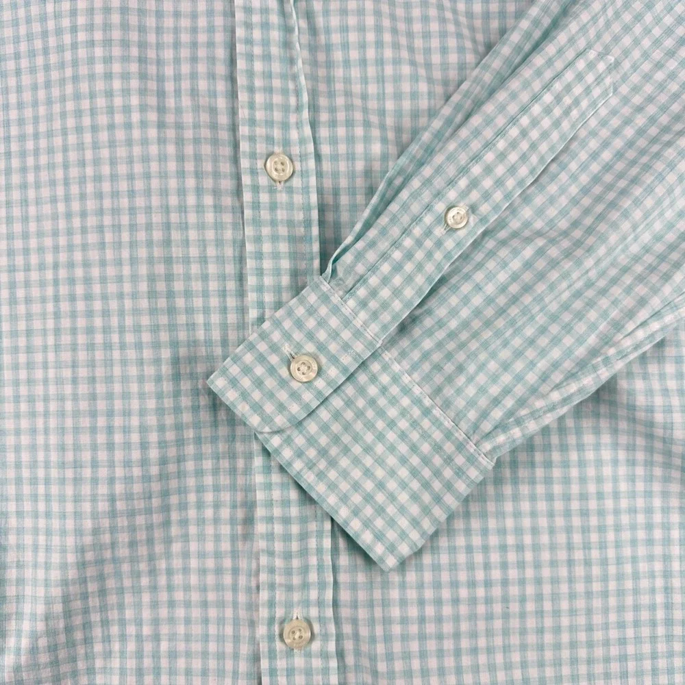 Vineyard Vines Tucker Shirt Mens M Blue Gingham Classic Fit Cotton Stretch - Picture 7 of 14